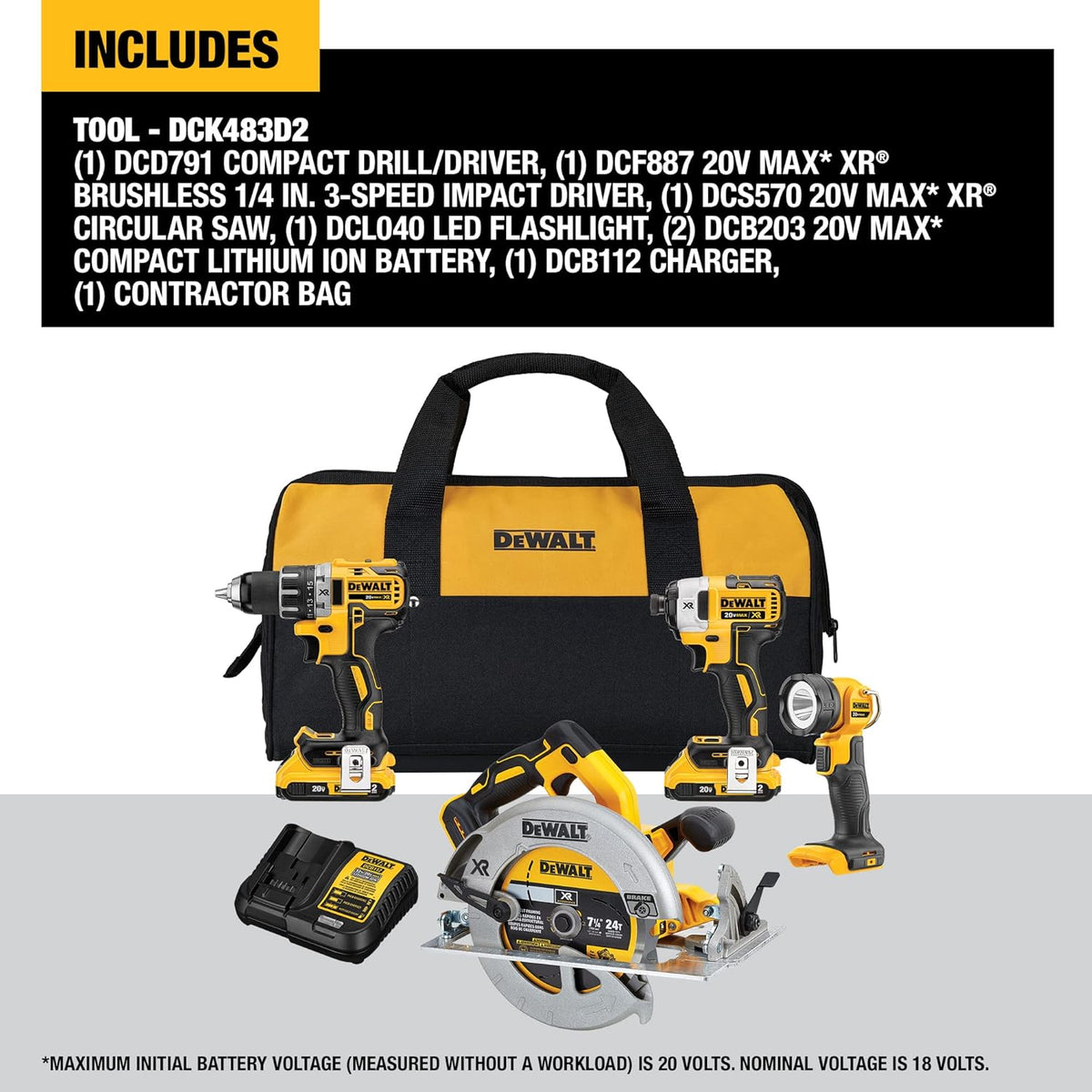 Compact 4-Tool Brushless Combo Kit Q675
