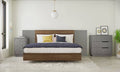 Token 5 Piece Queen Size Bedroom Set in Walnut and Greige - Nexera 402983