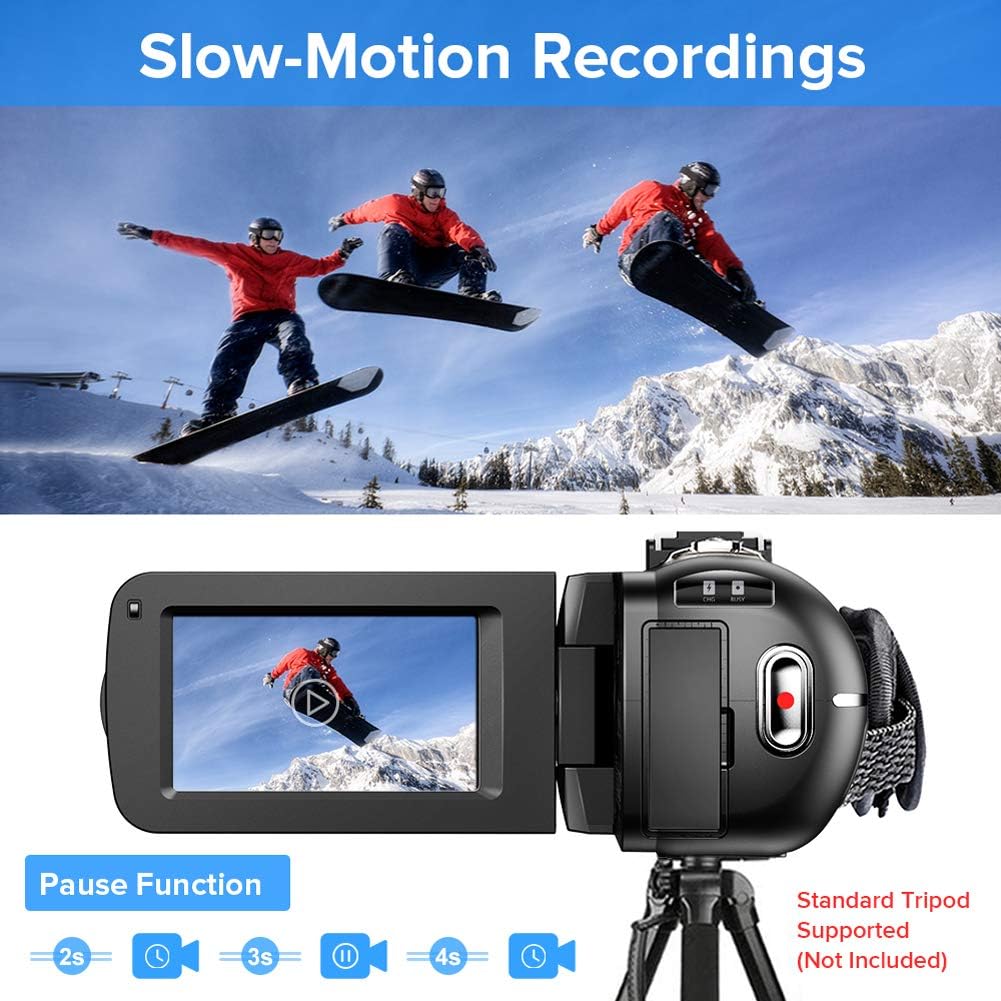 2.7K Ultra HD Vlogging Camera with Night Vision and Touch Screen E333743