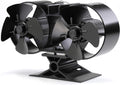 CRSURE Wood Stove Fan, 8 Blades Double Motors Fireplace Fan, Dual Fan for Heater, Heat Powered Stove Top Fans for Gas/Pellet/Wood/Log Burner Stove, Non Electric (8 Blades Double Motors) Pack of 2