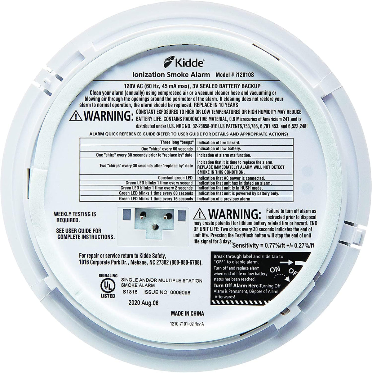Smoke Detector, Hardwired with Battery Backup, 6-Pack X6759