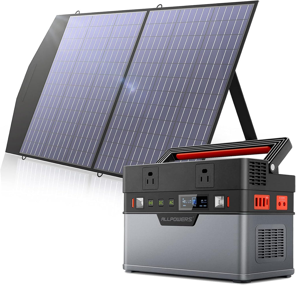 Portable Power Station 500W Solar Generator 606Wh Backup Battery for Camping G48092