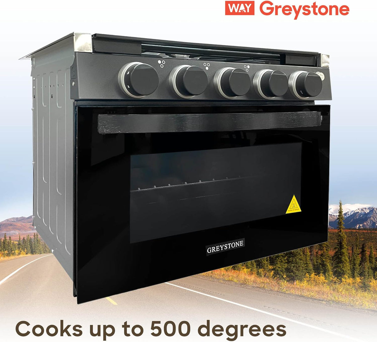 21 Inch RV Gas Range, Stove and Oven Combo, 12 Volt, 3 Burners W304