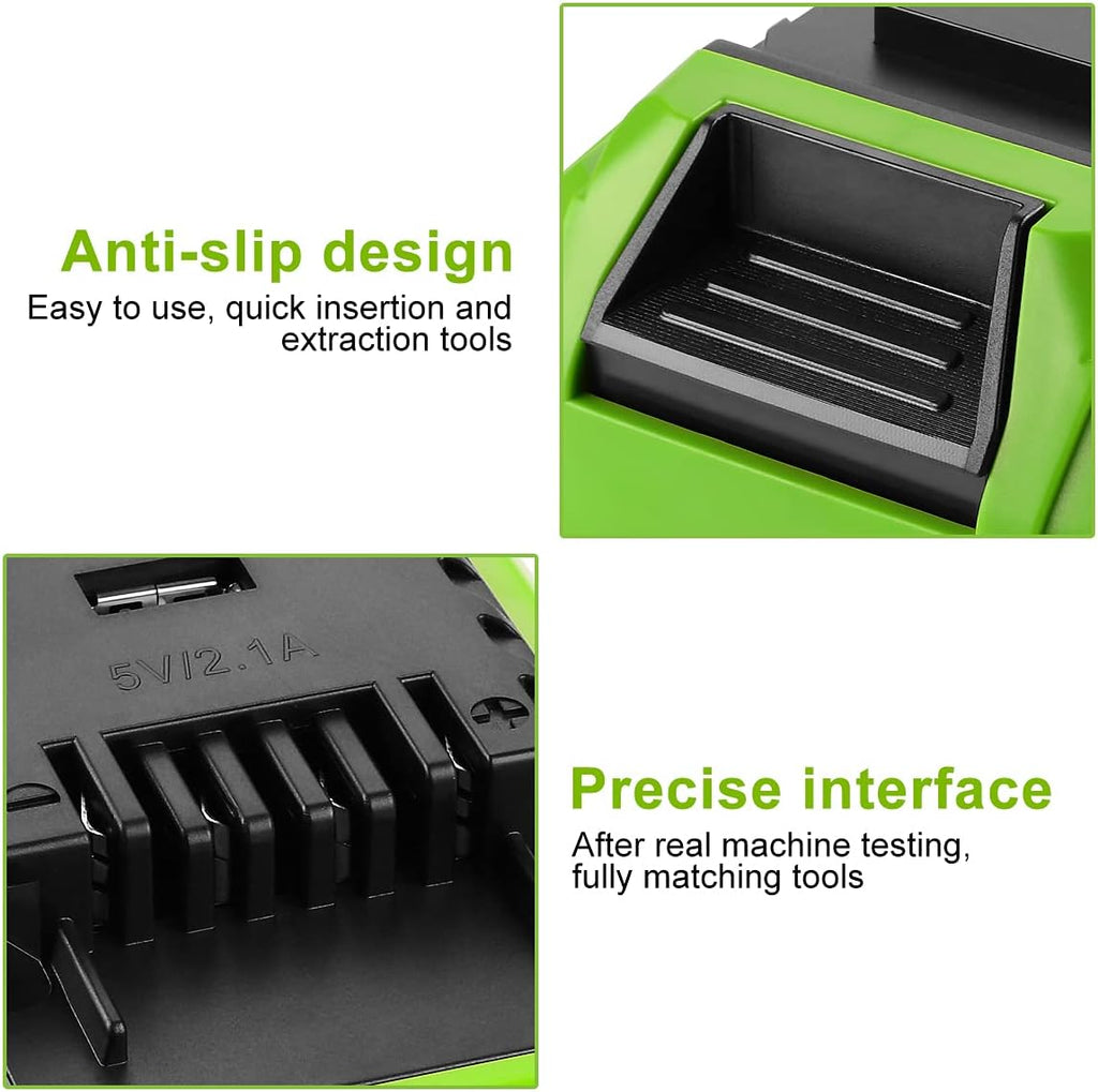 40V Replacement Battery for GreenWorks G-MAX, 2-Pack N3018