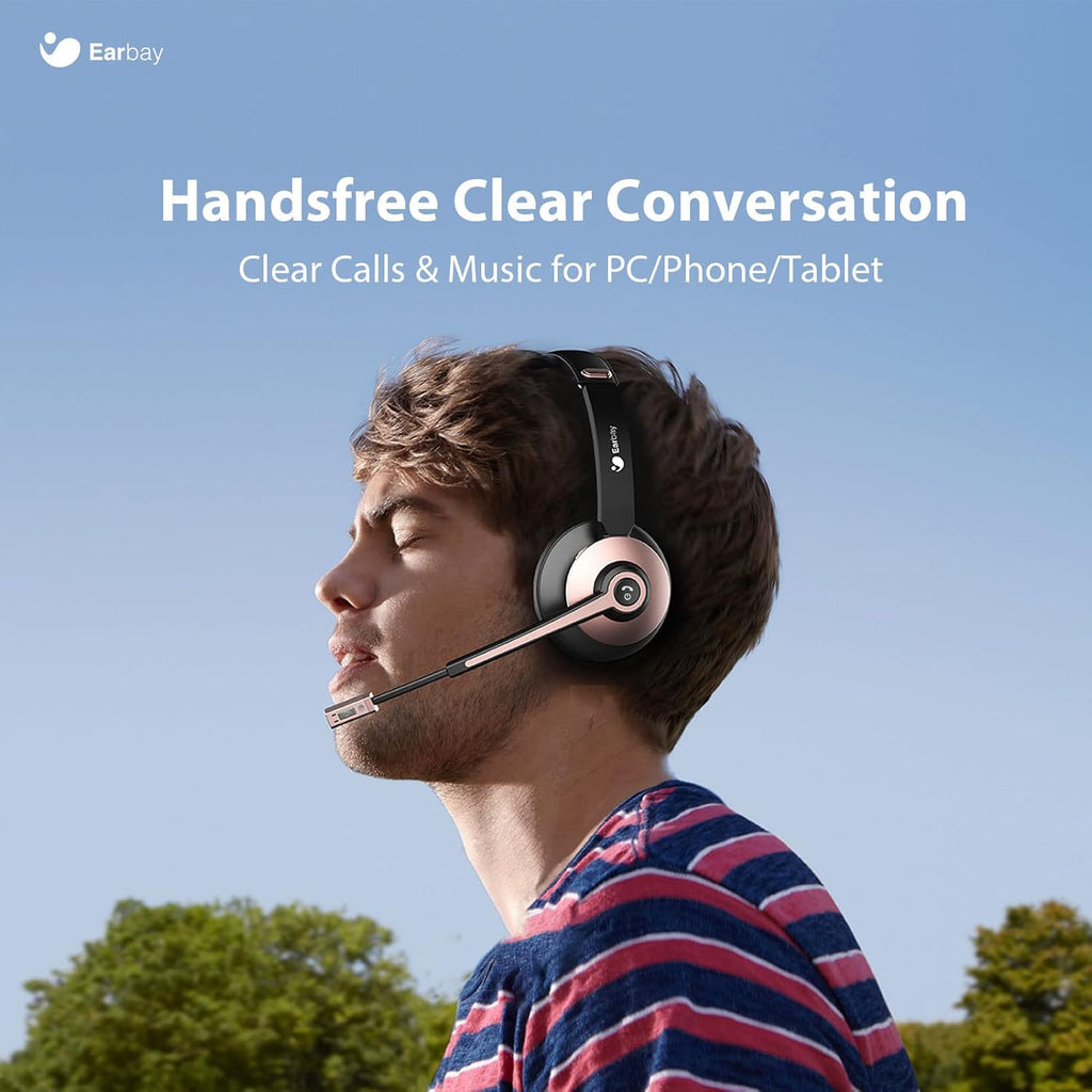Wireless Bluetooth Headset with Noise Cancelling Microphone for Office, Pack of 2 I95180