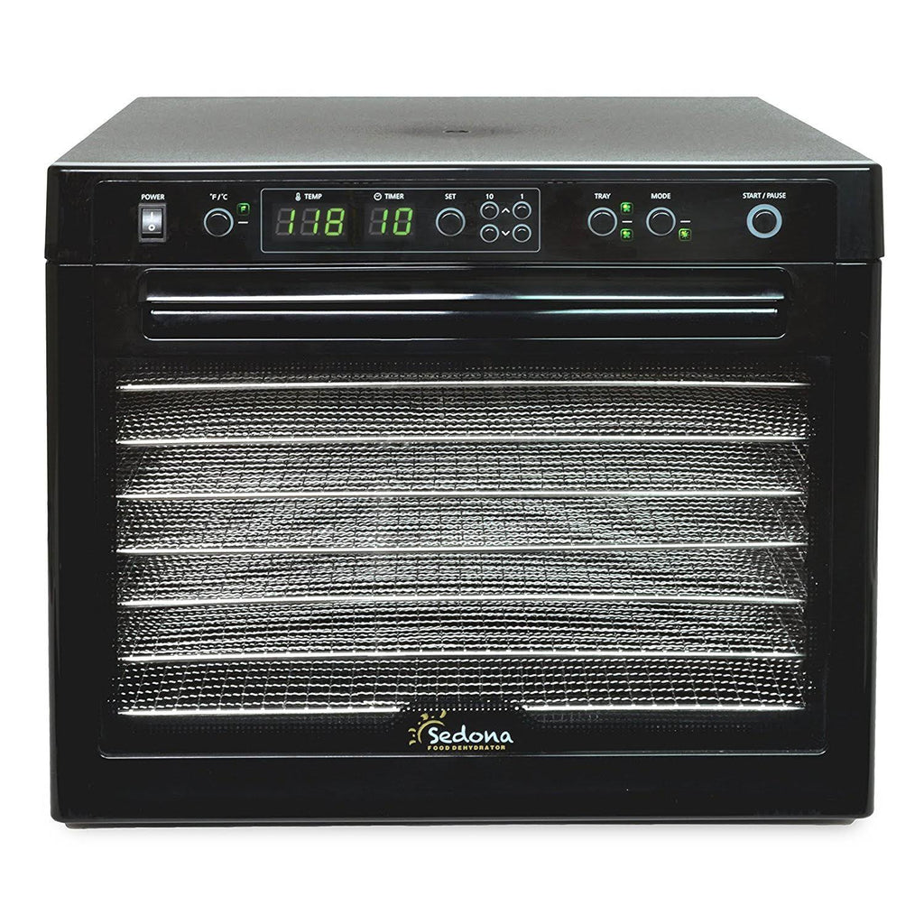 Tribest Sedona Classic SD-S9000-B Digital Food Dehydrator with Stainless Steel Trays, Black