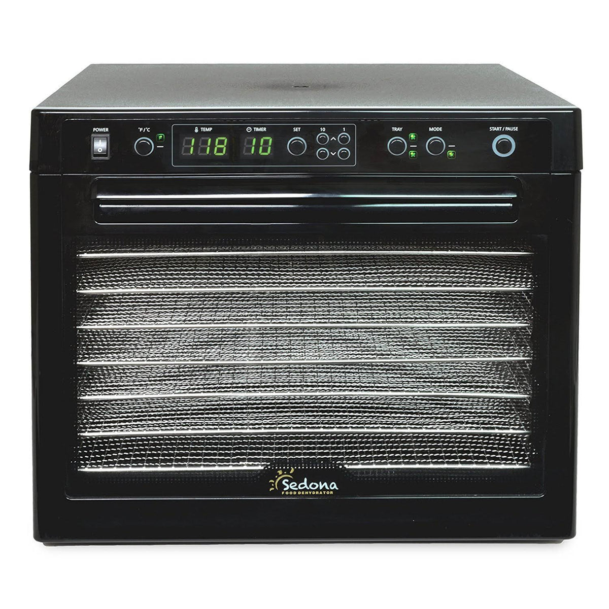 Tribest Sedona Classic SD-S9000-B Digital Food Dehydrator with Stainless Steel Trays, Black