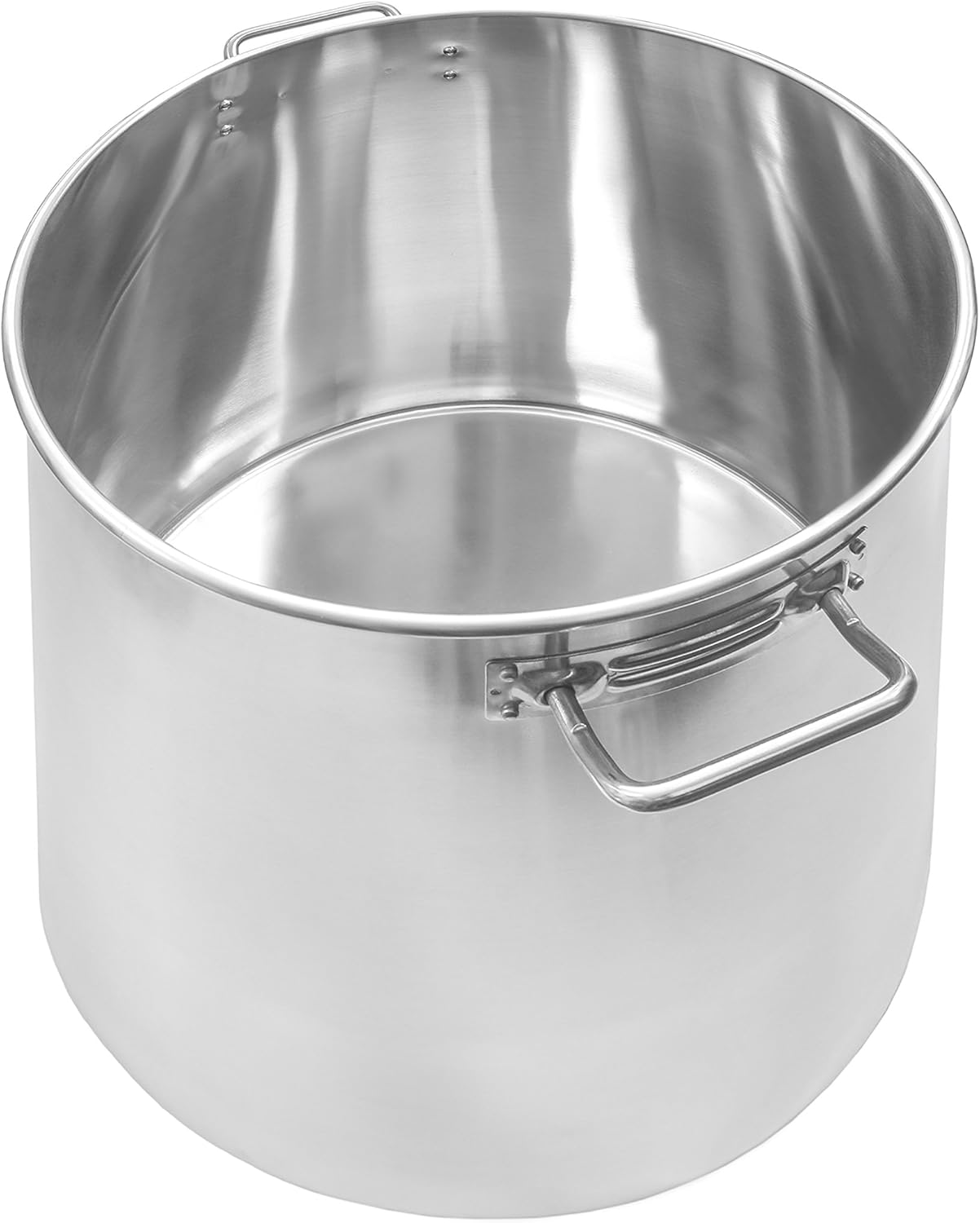 Polished Stainless Steel Stock Pot Brewing Kettle with Flat Lid (50 QT) N23993