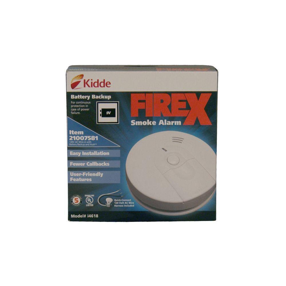 Hardwired Smoke Detector with Ionization Sensor and Battery Backup R2945