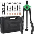 Anbull 14" Rivet Nut Tool,Hand Rivet Tool Kit with Auto Installation and Release Nut Design, 6 Metric & SAE Mandrels M6 M8 M10, 1/4-20, 5/16-18, 3/8-16, Nutsert Rivet Tool with 30PCS Nuts Pack of 2