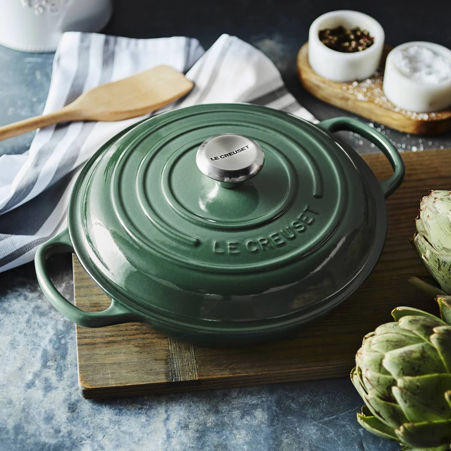 Cast Iron 3.5-Quart Deep Teal Braiser H149