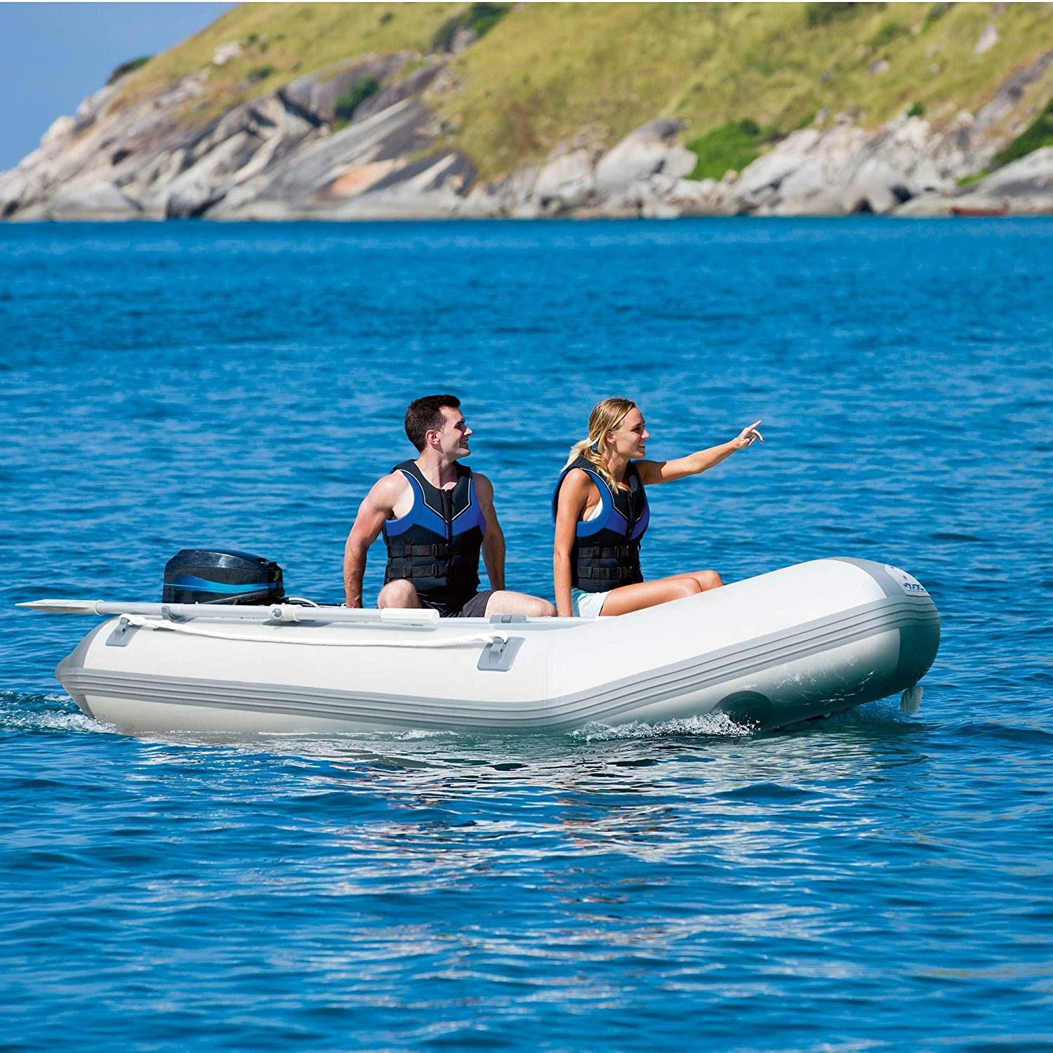 Inflatable 2 Person Boat Set with Oars and Pump J849827