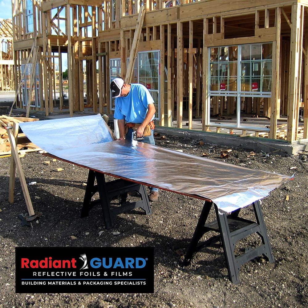Radiant Barrier Metalized Industrial Grade 500 sq ft Roll, 48-inch by 125-feet, Reflective Perforated Attic Foil M225959