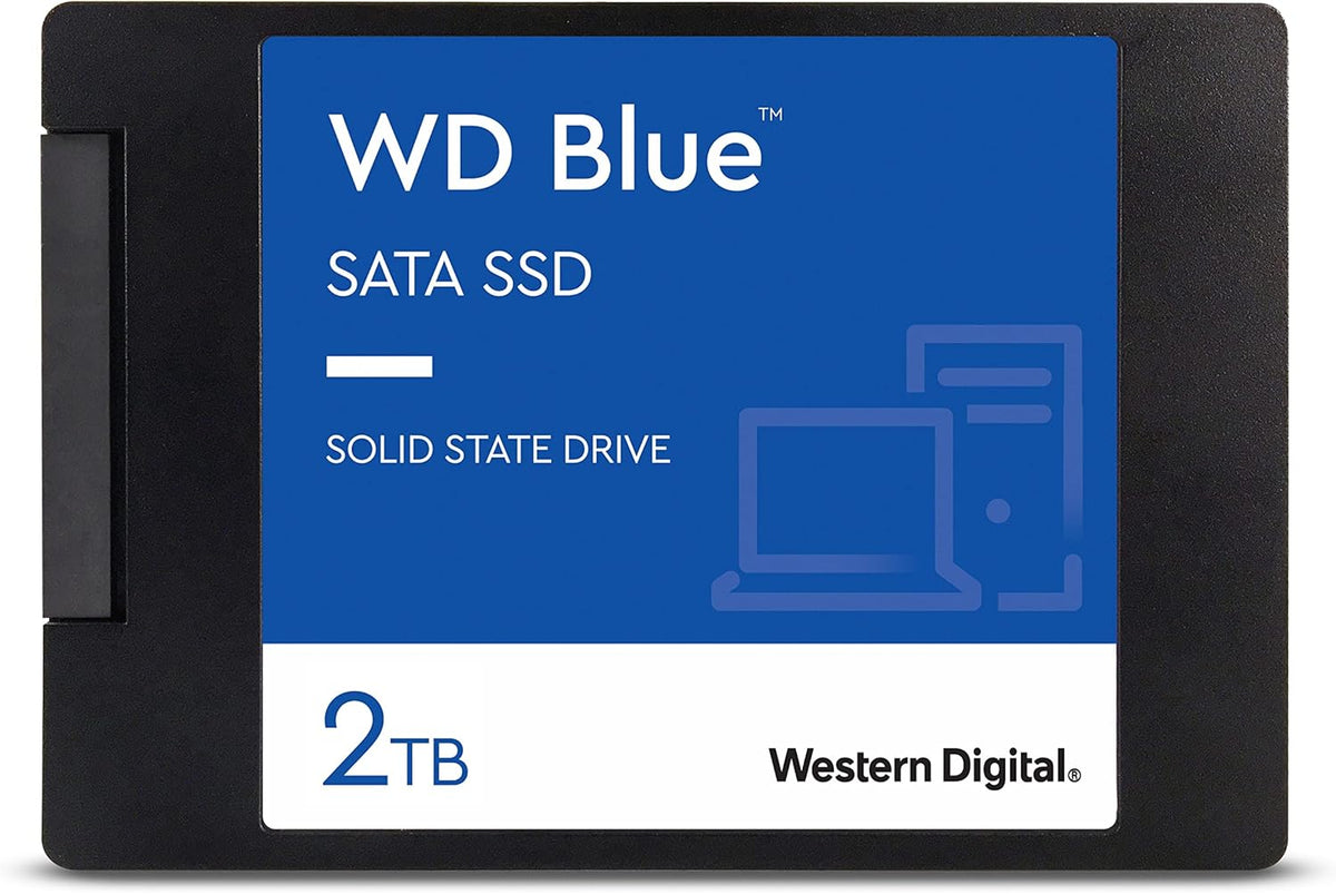 Western Digital 2TB WD Blue 3D NAND Internal PC SSD - SATA III 6 Gb/s, 2.5"/7mm, Up to 560 MB/s - WDS200T2B0A