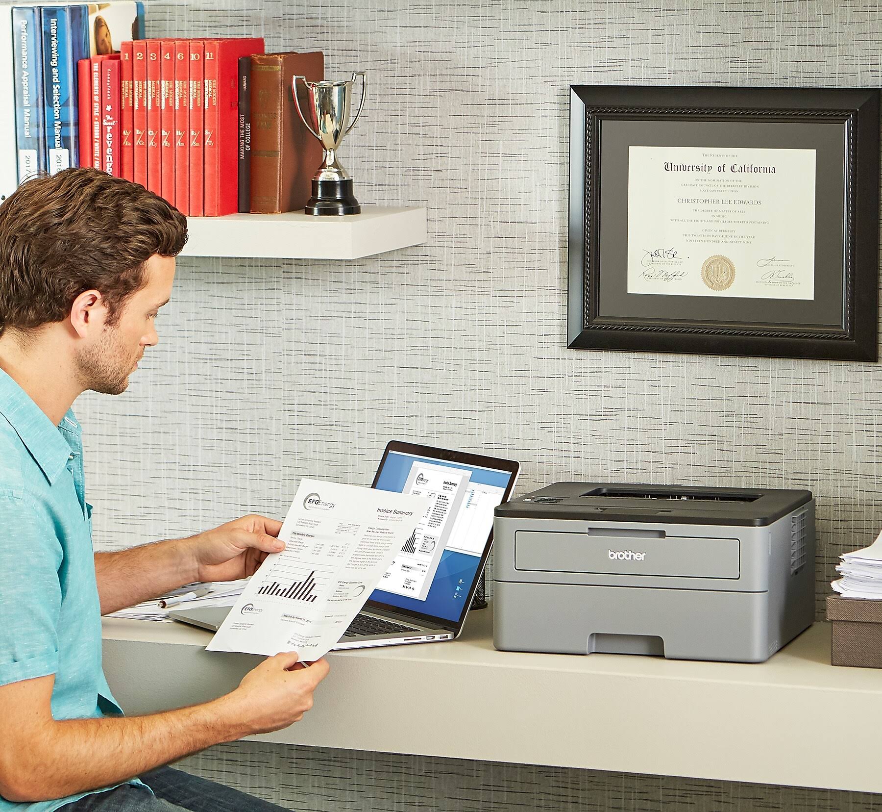 Wireless Monochrome Laser Printer, Refurbished X24672