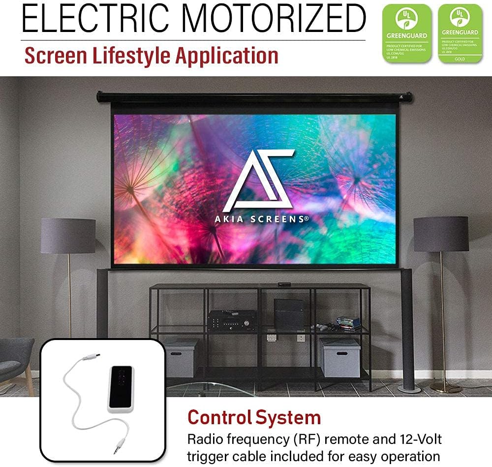 150 inch Motorized Projector Screen 16:9 Retractable Q8012