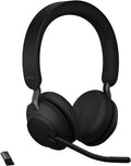 Jabra Evolve2 65 Stereo Wireless Bluetooth Headset, Black - with Passive Noise Cancelling Headphones and 37 Hours of Battery Life, UC-Optimised (New)
