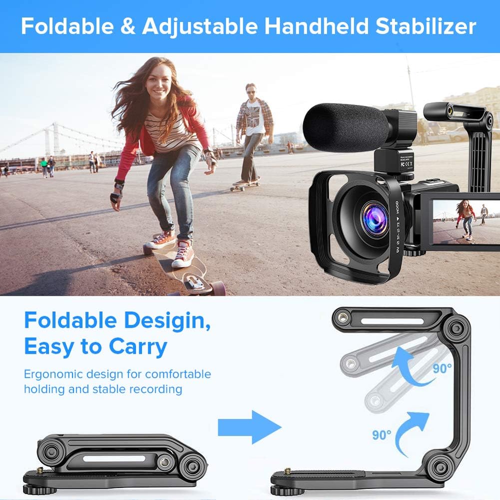 2.7K Ultra HD Vlogging Camera with Night Vision and Touch Screen E333743
