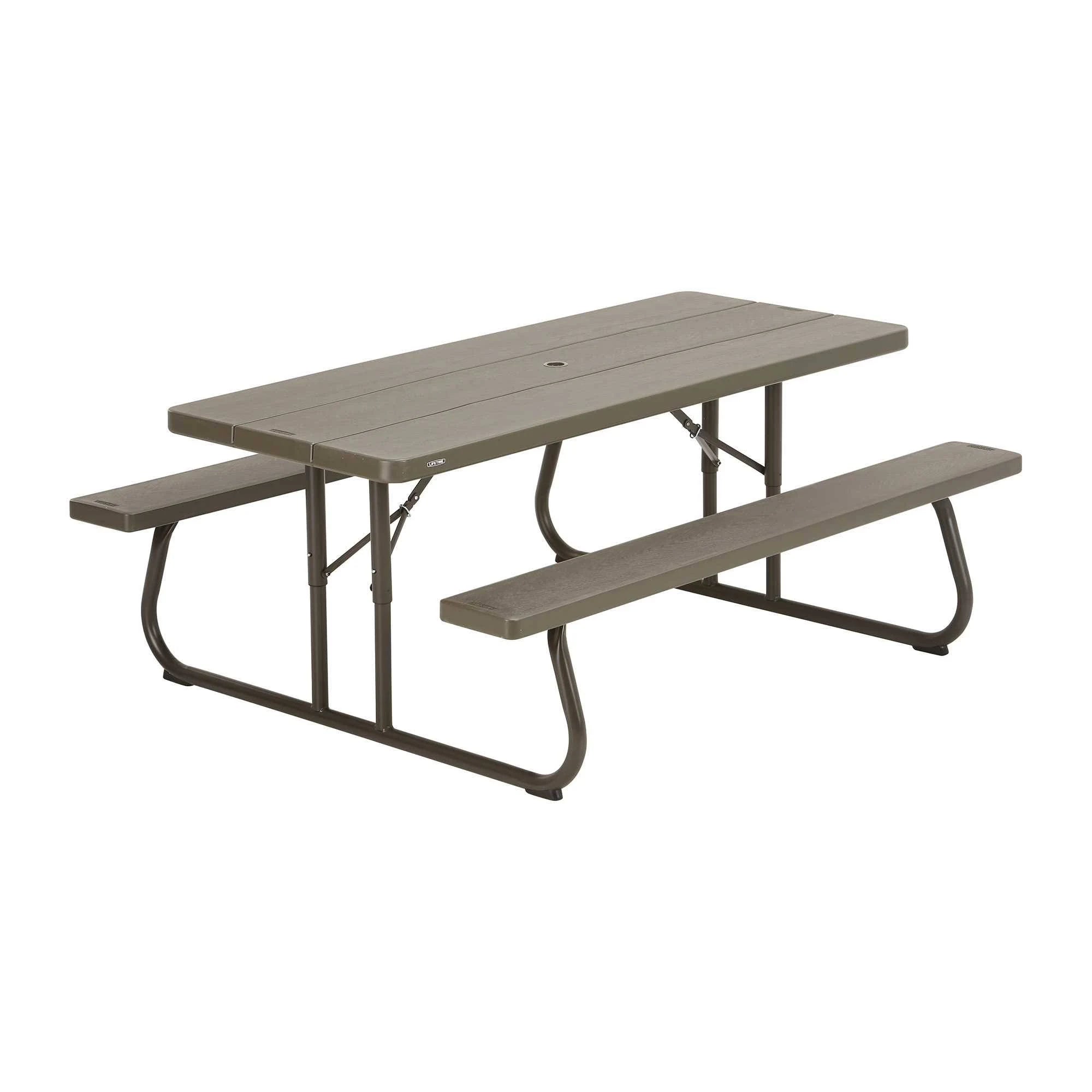 Folding Picnic Table 6-Foot Dark Brown M60577