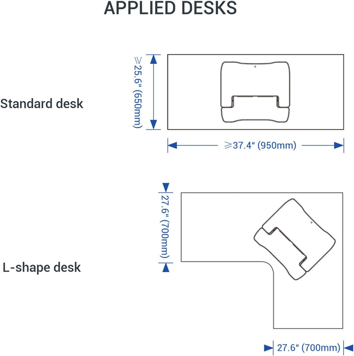 Electric Standing Desk Converter with Keyboard Tray Q40599