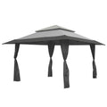 Z-Shade 13 x 13 Foot Instant Gazebo Canopy Tent Outdoor Patio Shelter Gray