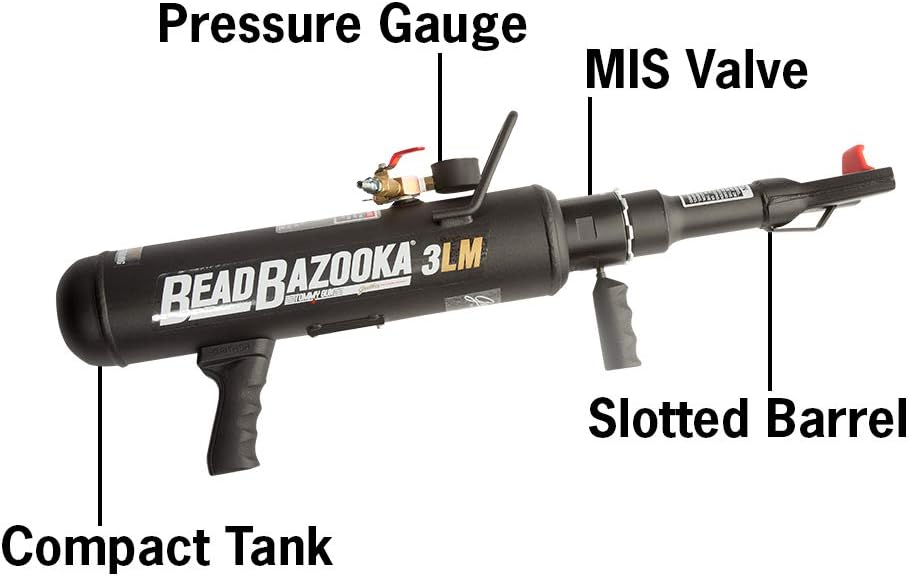 Bead Seater Blaster Tool with Lever Release, Tire Inflator for Passenger Vehicles and ATVs, 3 Liter Y303857
