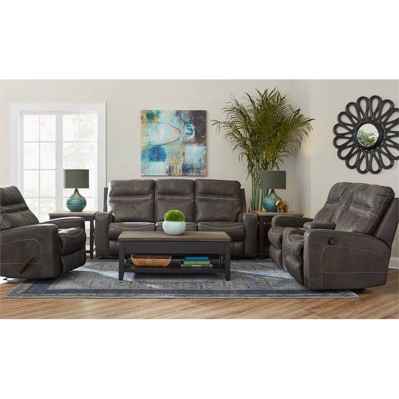 Reclining Console Loveseat with Polyester Upholstery B624285