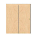 Impact Plus 48 in. x 80 in. Smooth Flush Solid Core Stain Grade Maple MDF Interior Closet Sliding Door with Matching Trim