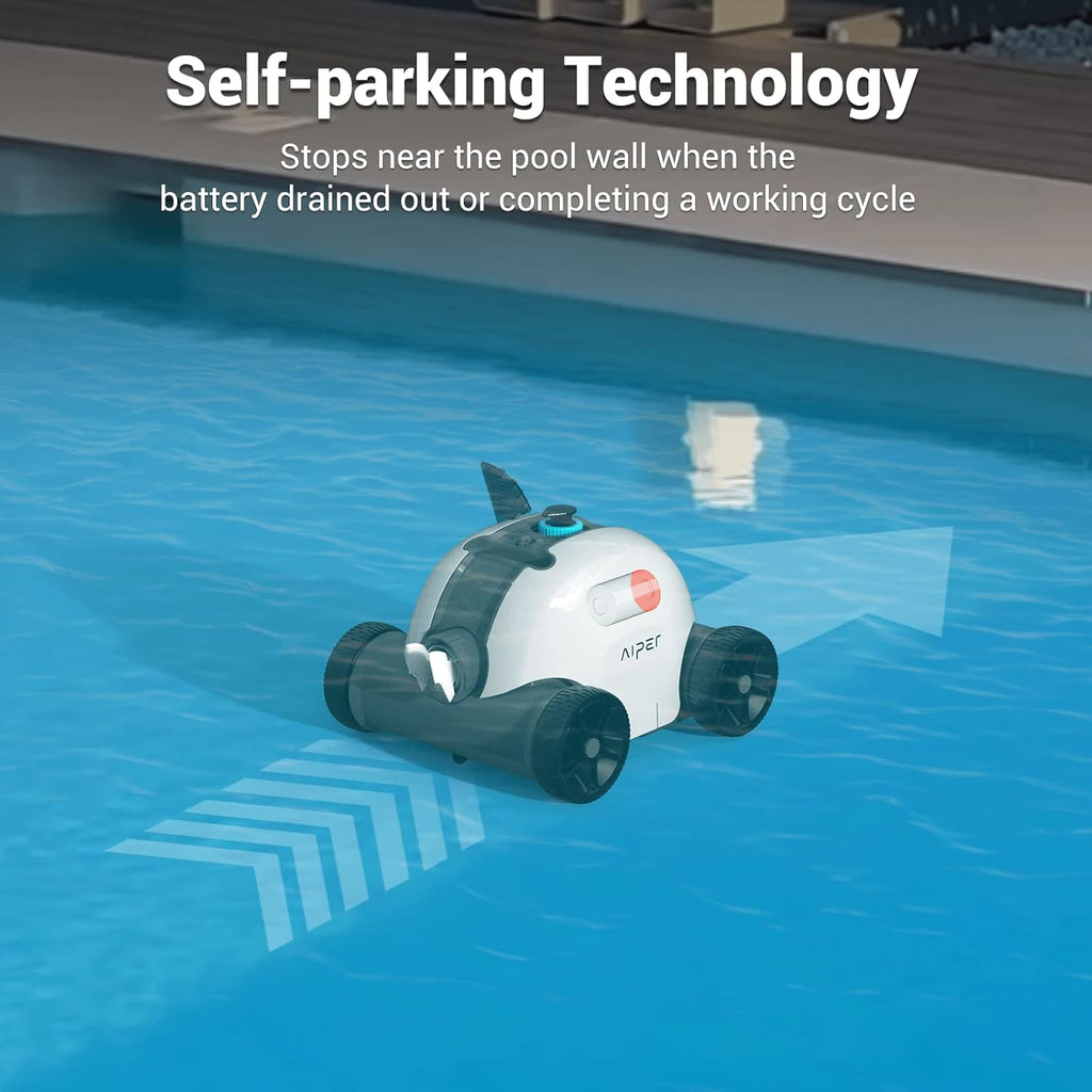 Cordless Robotic Pool Cleaner with Dual-Drive Motors for Above and In-Ground Pools L75252