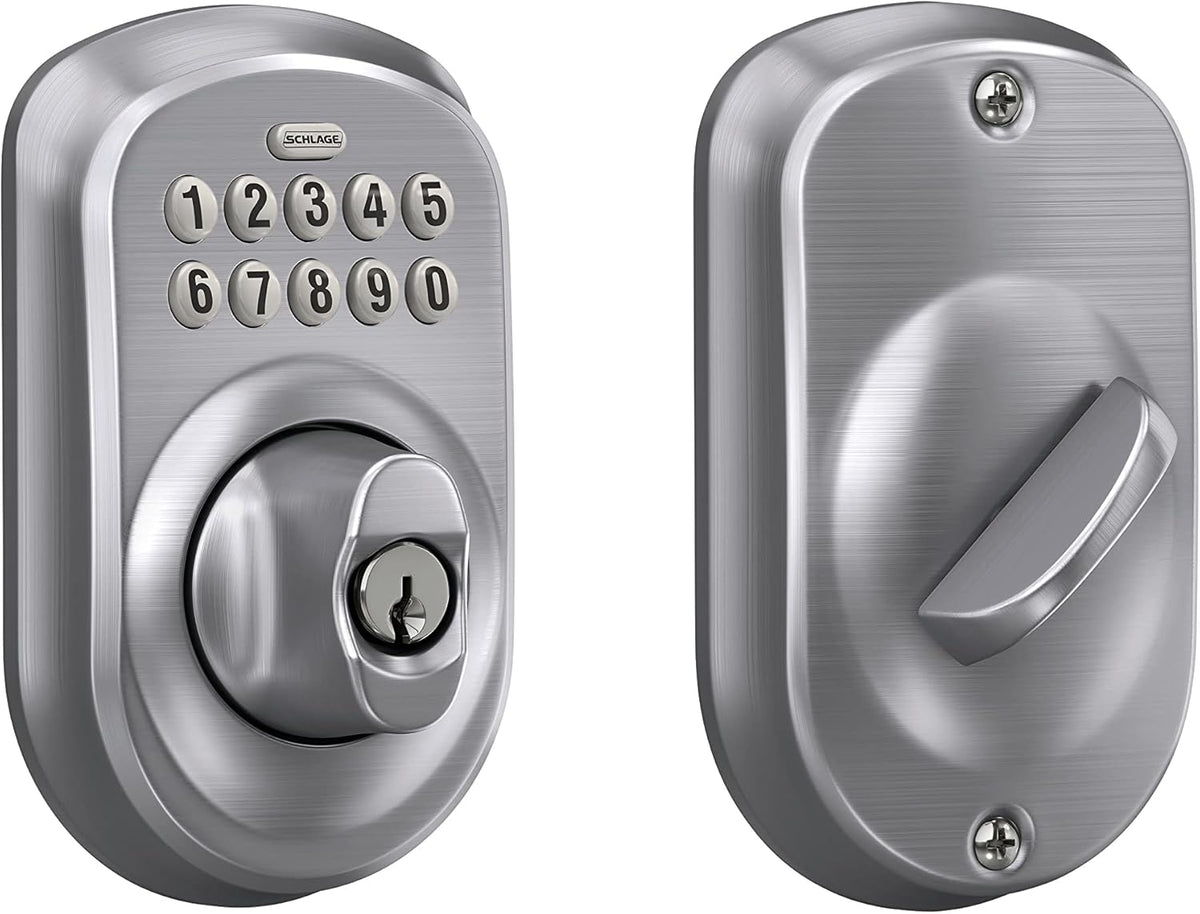 Camelot Keypad Deadbolt, Electronic Keyless Entry Lock, Aged Bronze A765