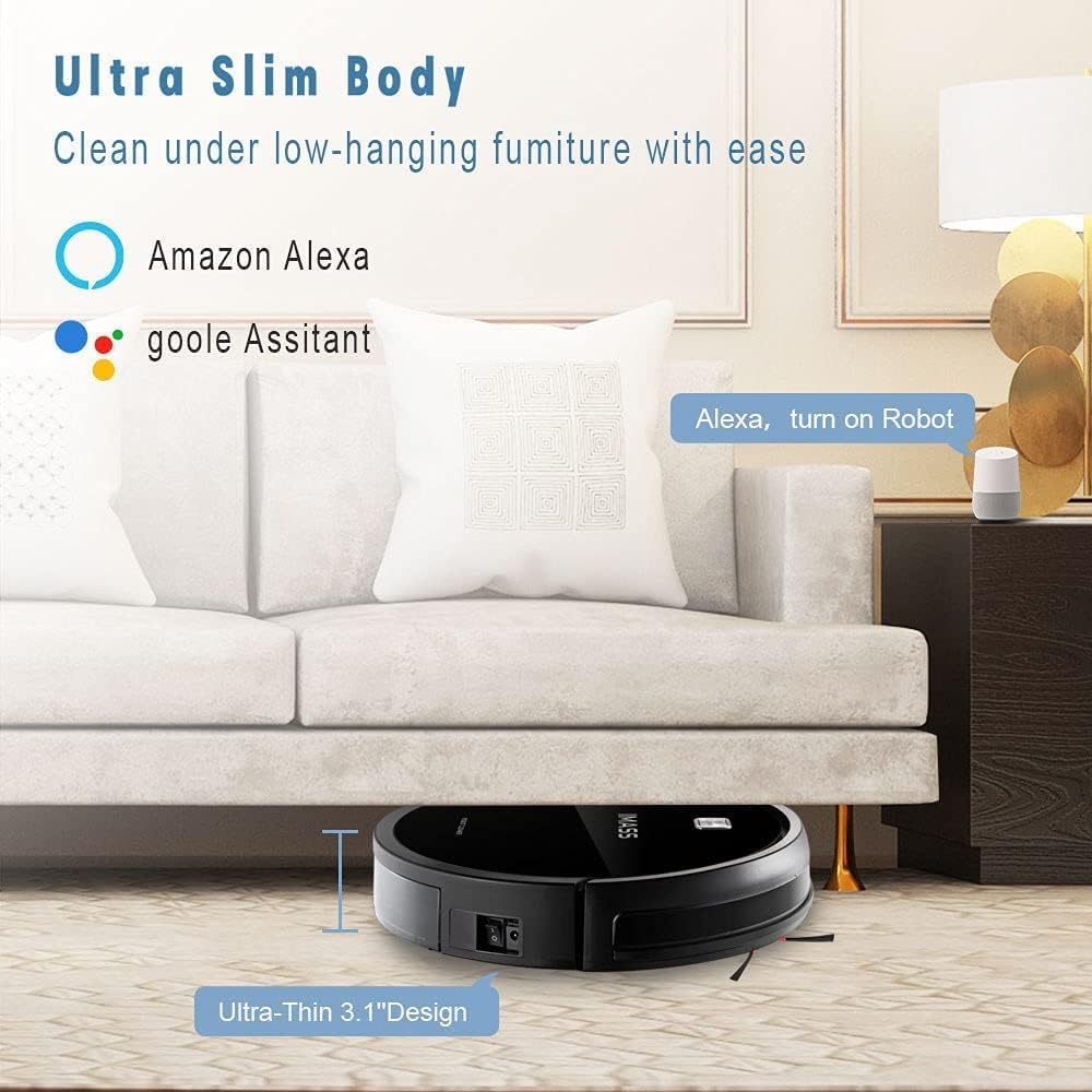 Robot Vacuum and Mop with Smart Path Planning, 2600Pa Suction, Self-Charging K72229