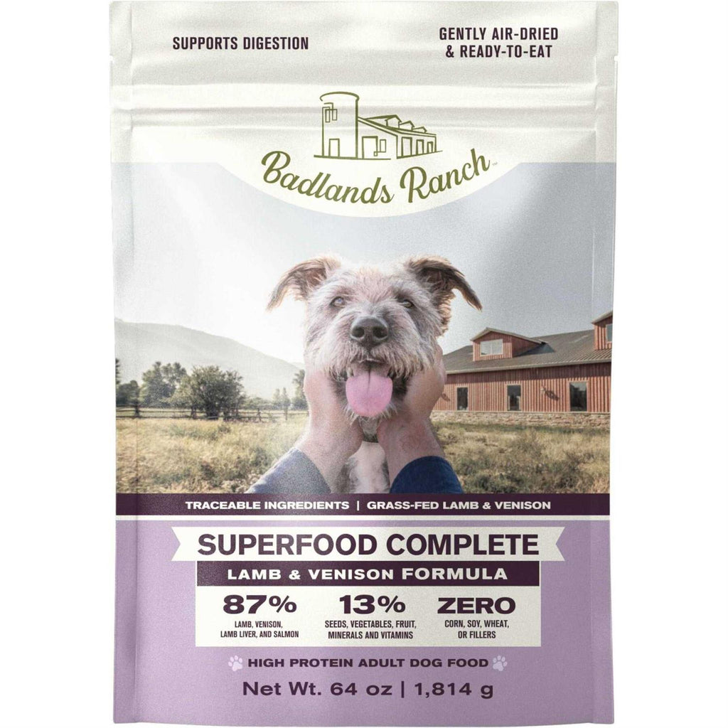 Badlands Ranch Superfood Complete Air Dried Lamb &amp; Venison Dog Food - Pet Supplies online store