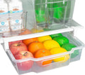 Smart Design Adjustable Pull Out Refrigerator Drawer - Extra Large, Set of 2 - BPA Free - Holds 20 lbs - Extendable Sliding Fridge Bin, Freezer, Pantry Food Holder Storage Organizer - Kitchen - Clear Pack of 2
