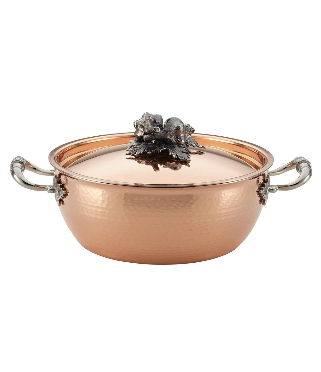 Ruffoni Opus Cupra 4.25 Qt. Copper Covered Round Casserole