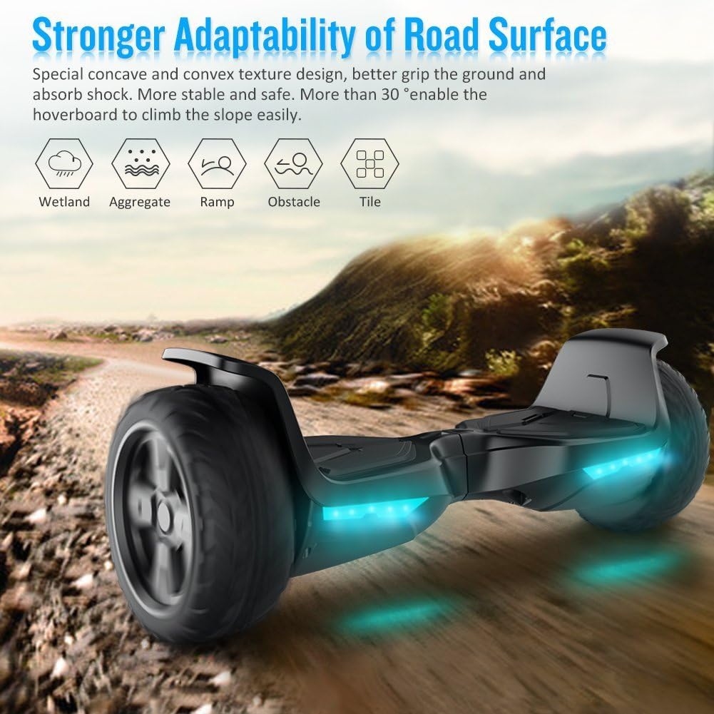 All Terrain Off-Road Hoverboard with Bluetooth Speaker and LED Lights A6952