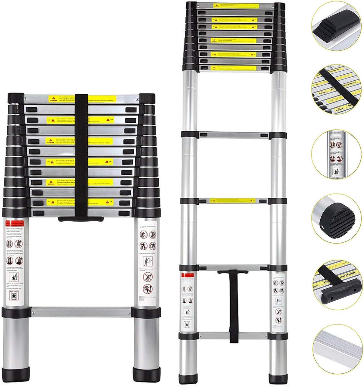 Telescoping Ladder 10.5FT Aluminum Multi Extension Portable Lightweight Folding V1033