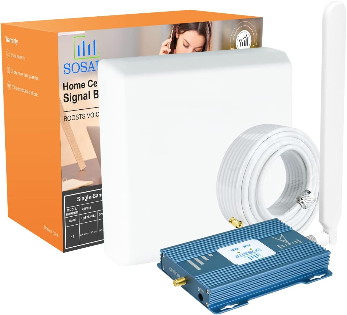 Verizon Cell Phone Signal Booster Verizon Signal Booster 4G LTE 5G Band 13 Cell Phone Booster Verizon Cell Signal Booster Verizon Cell Booster Extender Boost Call/Data Cell Phone Booster for Home