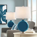 Color + Plus Oceanside Carrie Table Lamp Set of 2, Blue 53E75