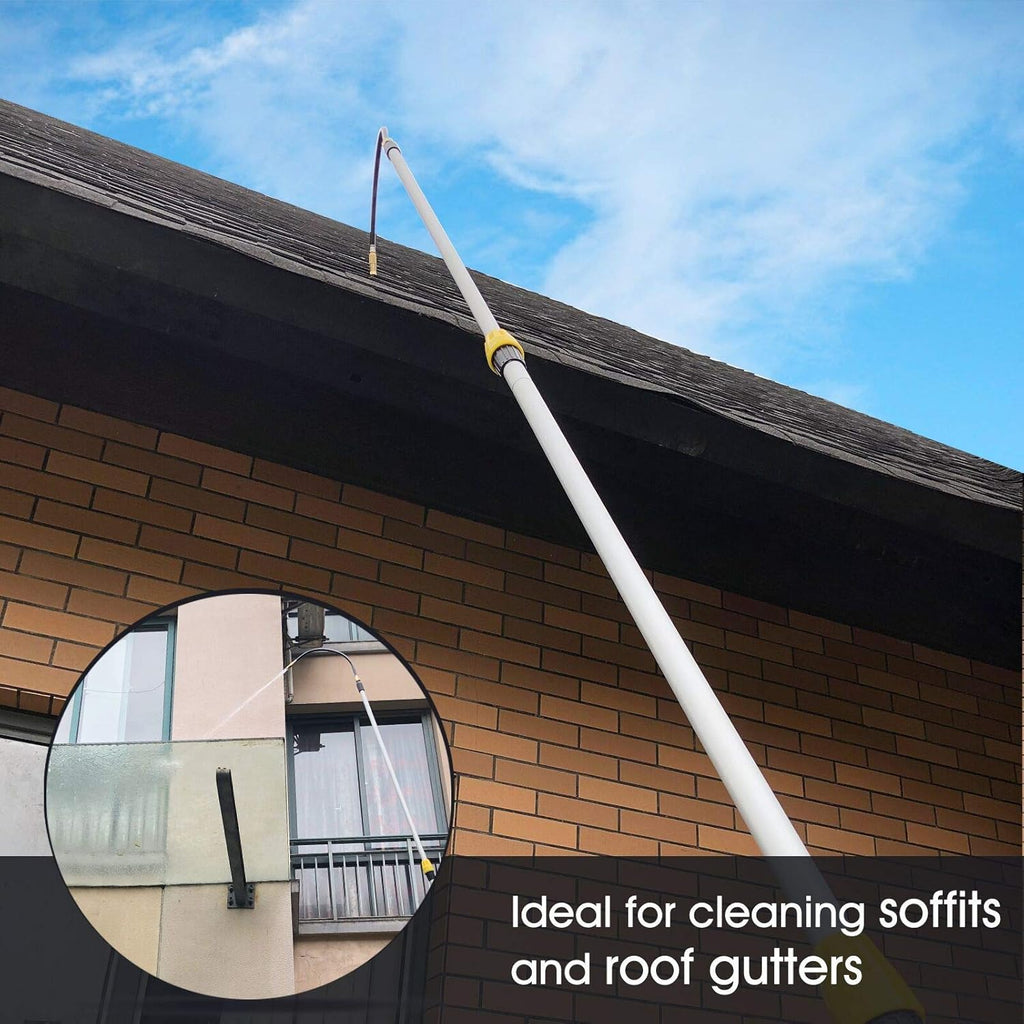 12FT Telescoping Gutter Cleaning Wand for Garden Hose, High Reach Cleaner Kit V52818