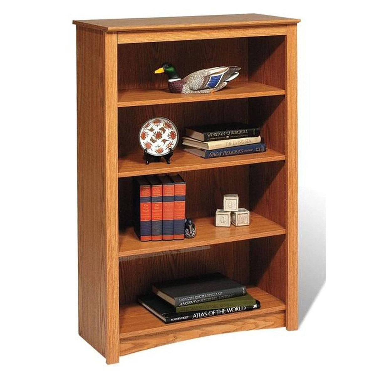 Prepac Sonoma 4-Shelf Bookcase, Oak, 48x22