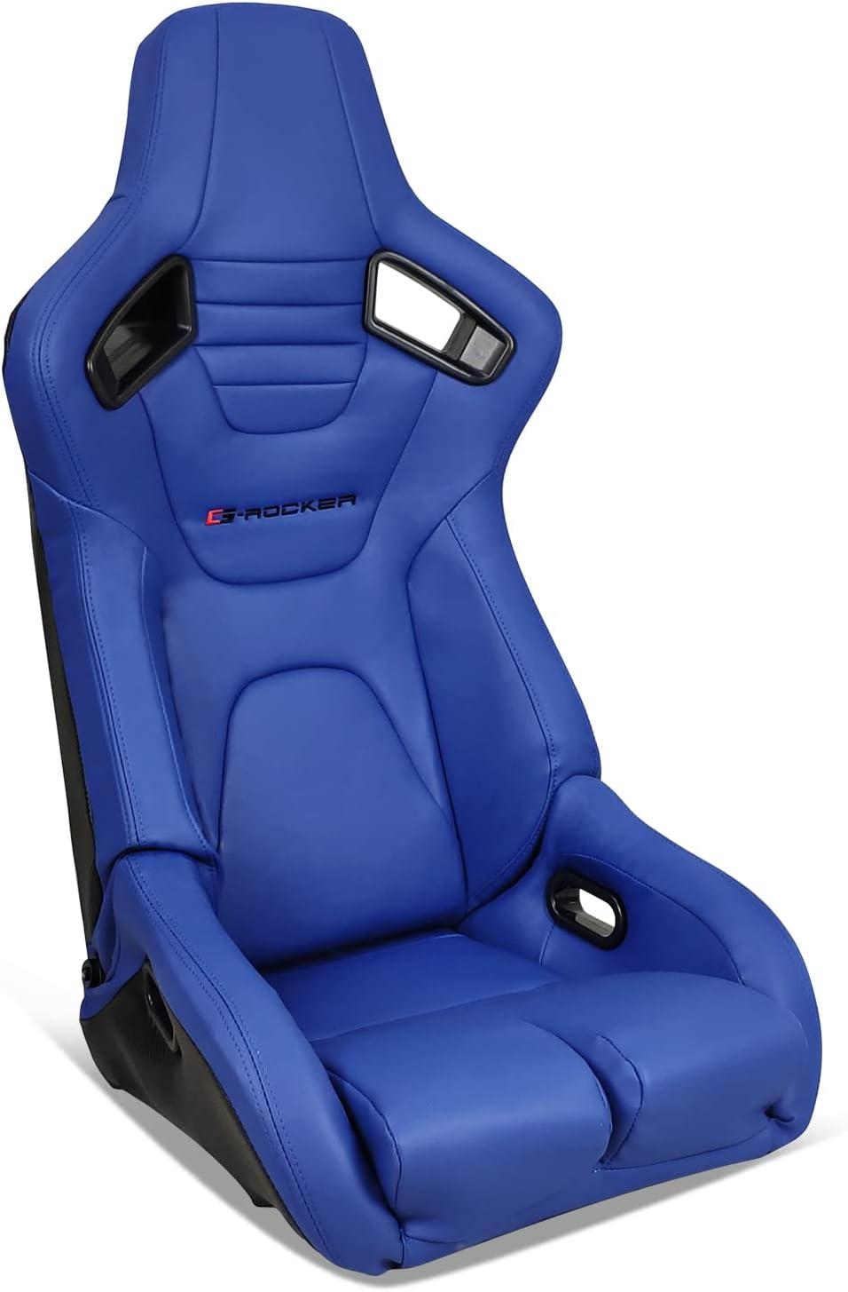 Bucket Racing Seat with Dual Slider, Blue PU Leather Z860821