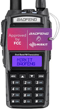 Mirkit Ham Radio Baofeng UV-82 MK5 8 Watt Max Power Two Way Radio with Baofeng Battery 2800 mAh for Your Tactical Radio & Mirkit Software for Walkie Talkie Pack of 2