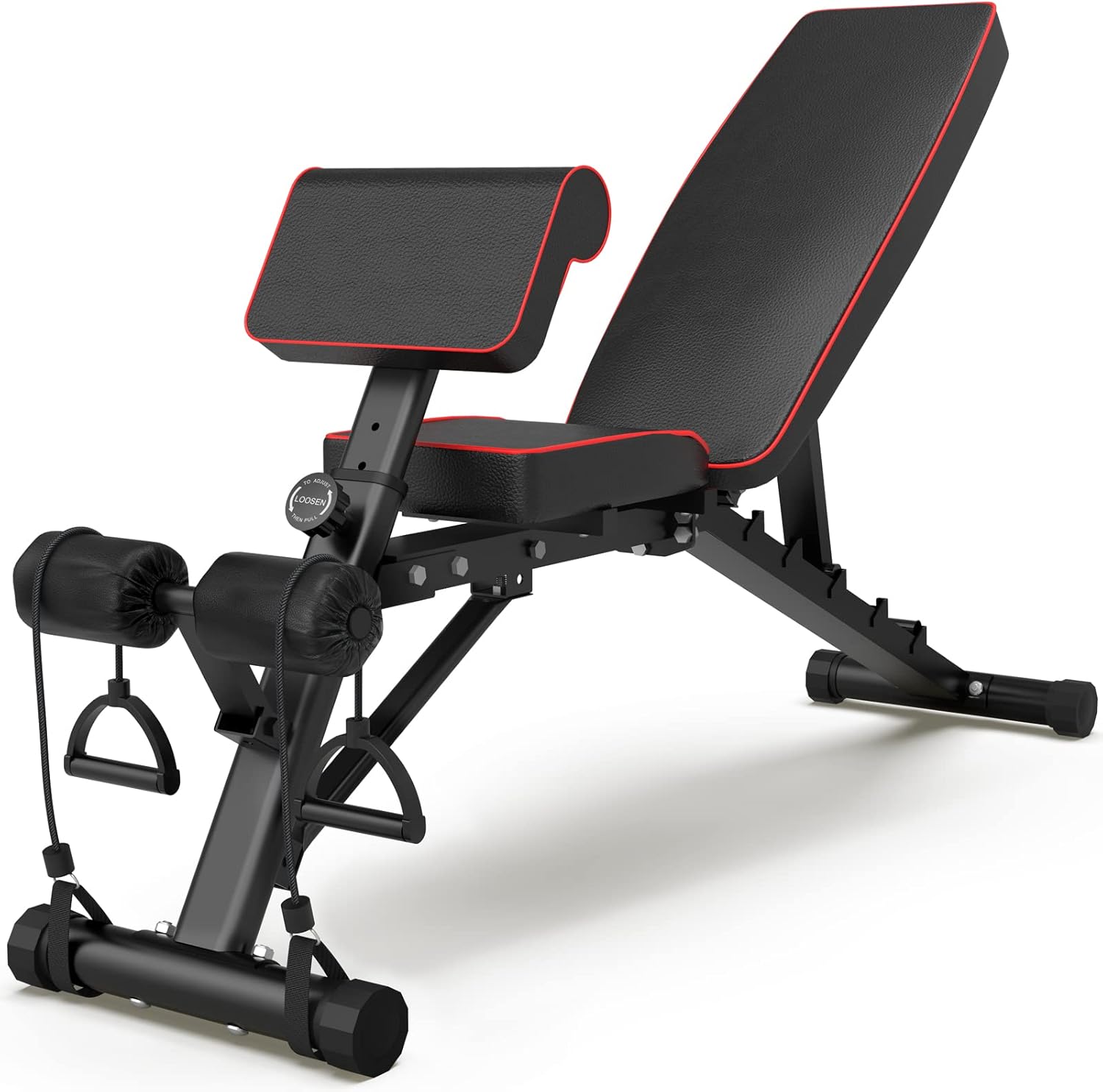 GIKPAL Weight Bench - Adjustable Workout Bench Press for Full Body Strength Training, Exercise Sit Up Incline Decline Flat Bench, 600 lbs Capacity - 2022 Version