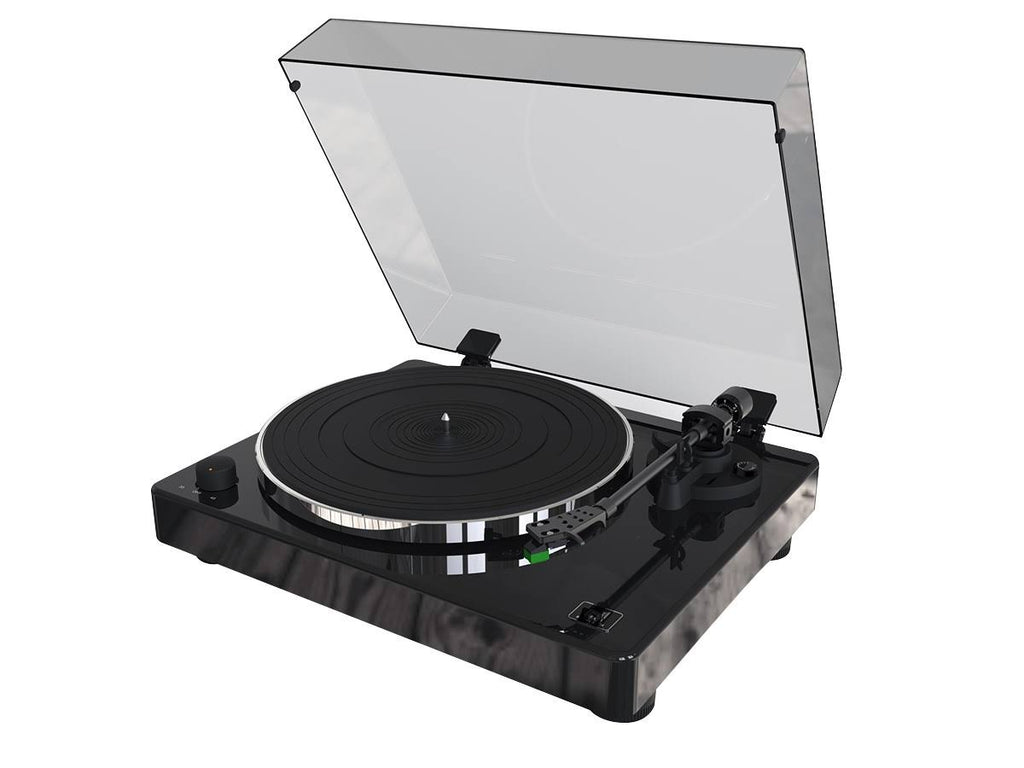 Monolith Turntable Black Compatible with Audio-Technica At100e Cartridge, Premium Construction, Phono Pre Amp