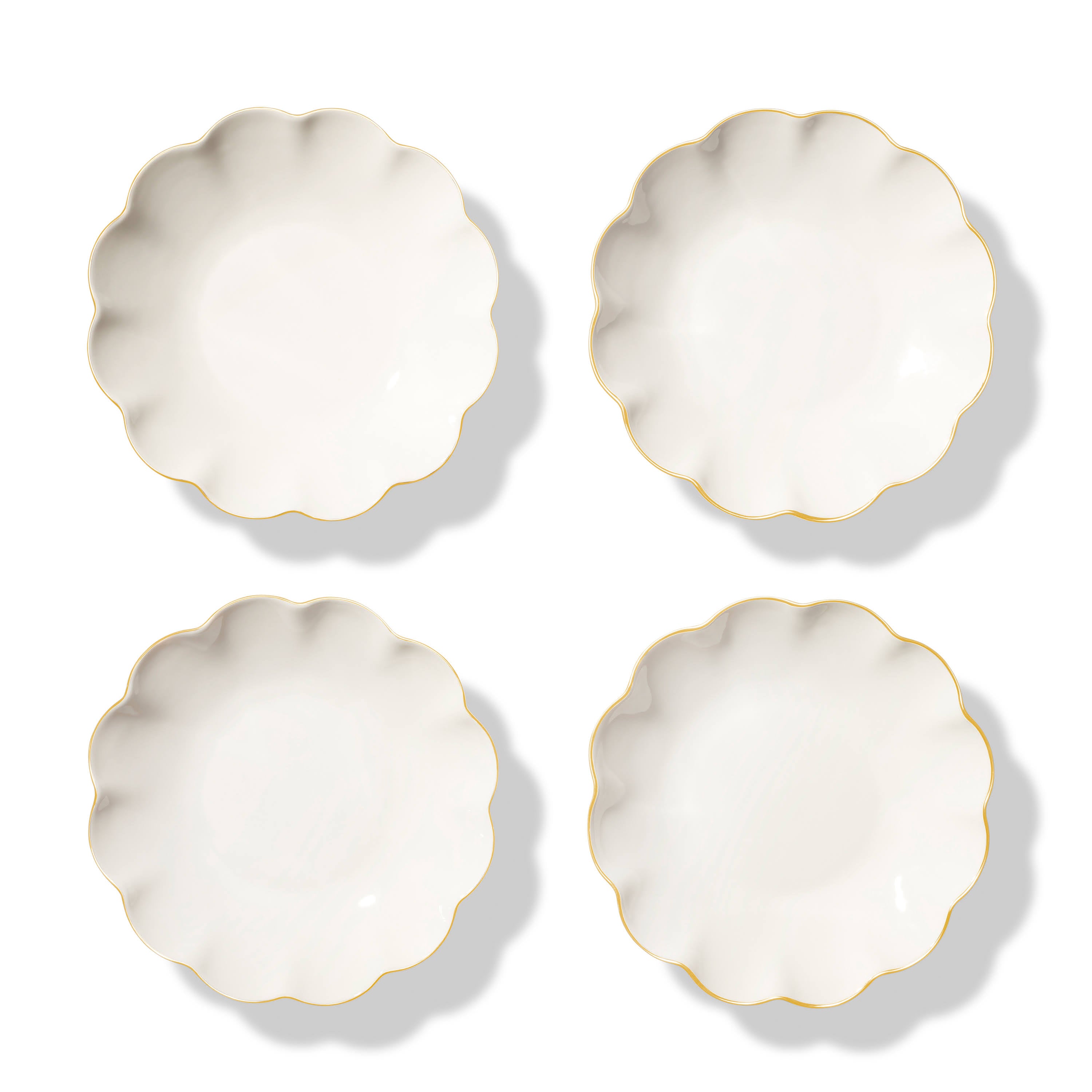 Scalloped Appetizer Plate, Set of 4 I9477