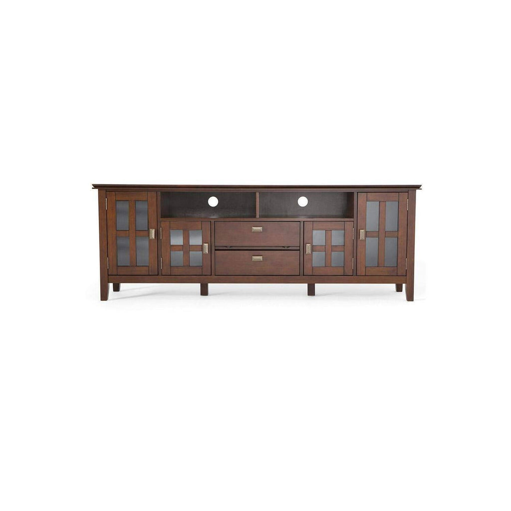 Solid Wood TV Media Stand, Russet Brown K945