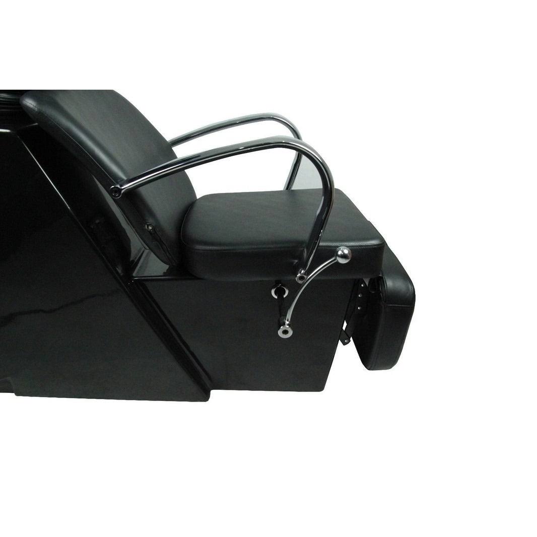 Backwash Ceramic Shampoo Bowl Sink Chair, Black M6599