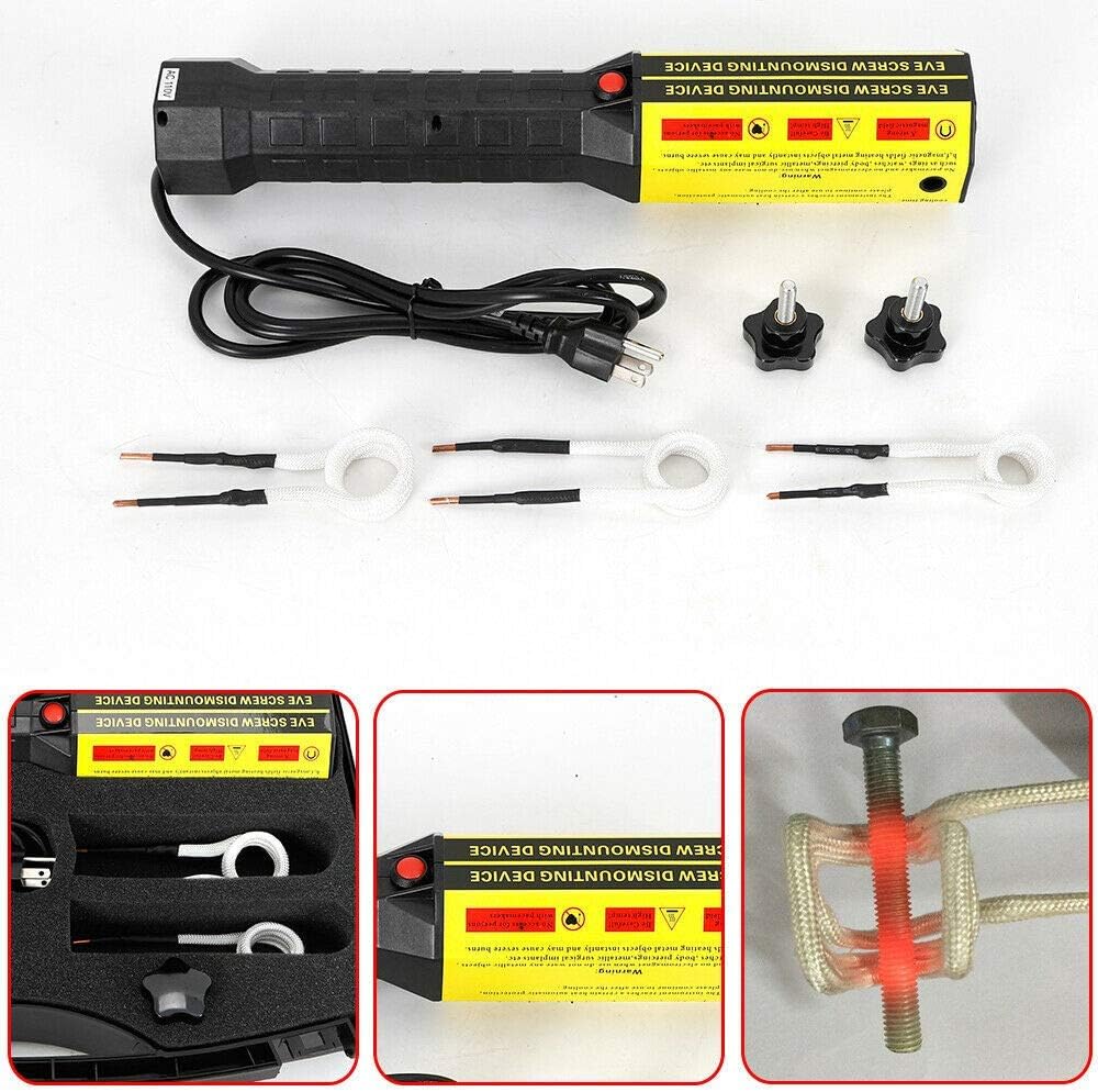 Magnetic Induction Heater Kit 110V with 3 Coils for Automotive Bolt Removal N754008