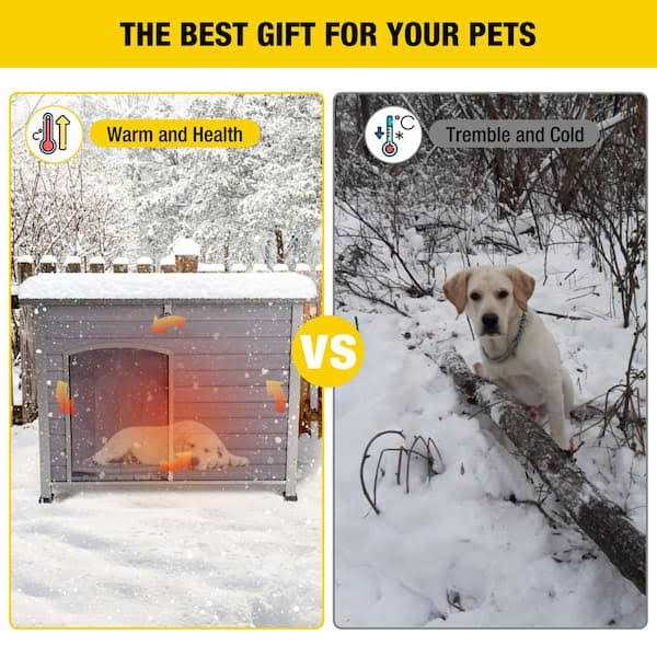 Insulated Outdoor Dog House with Waterproof Roof Y14112