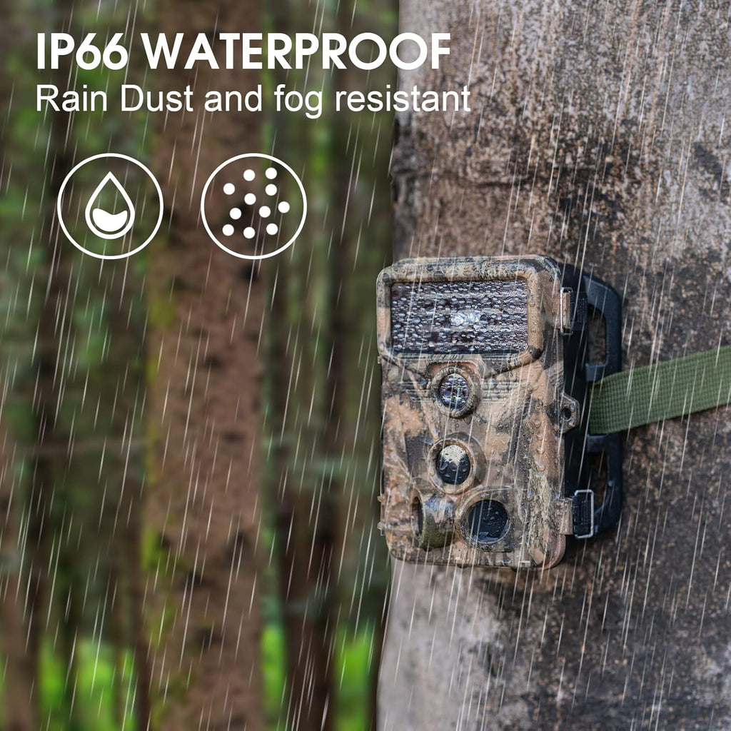 Trail Camera 1080P 20MP with Motion Sensor and Night Vision, 2-Pack Q522